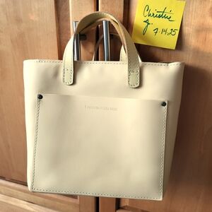 Portland Leather Mini Crossbody w/Zipper in Vanilla